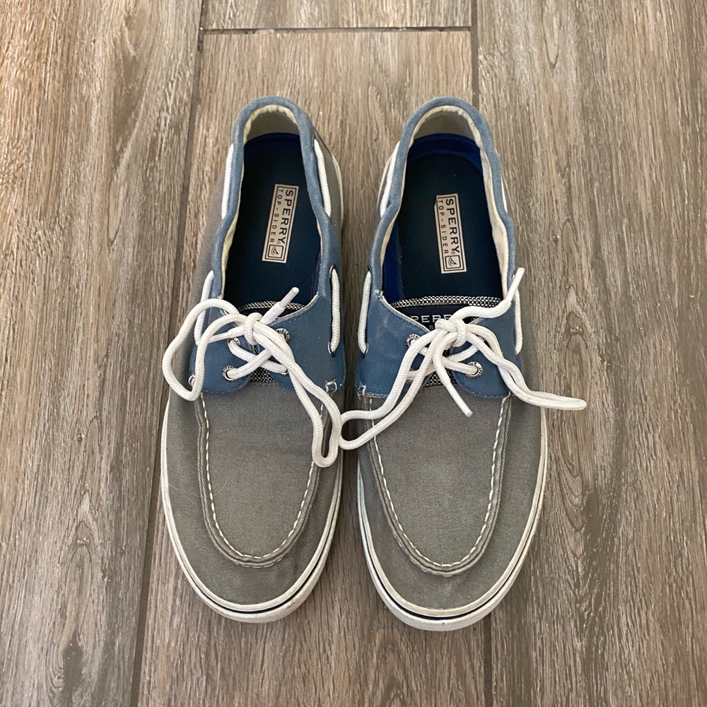 Blue & Gray Sperry Boat Shoes